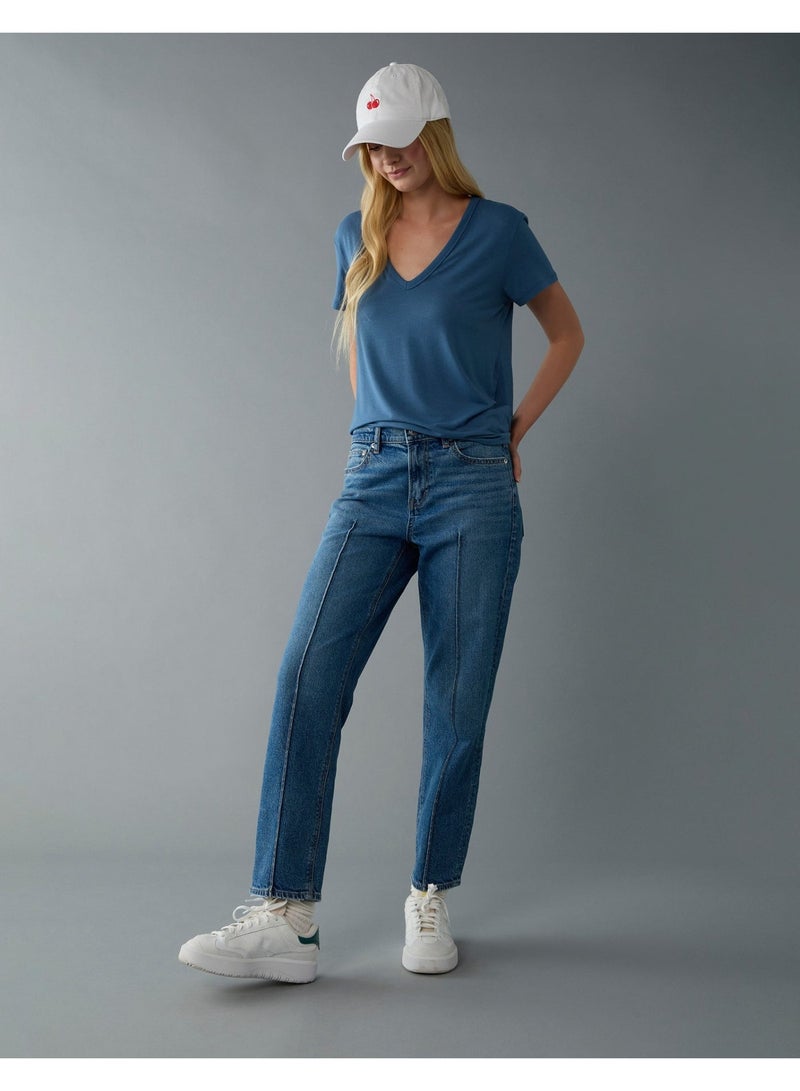 American Eagle AE Stretch Super High-Waisted Ankle Straight Jean - Image 1